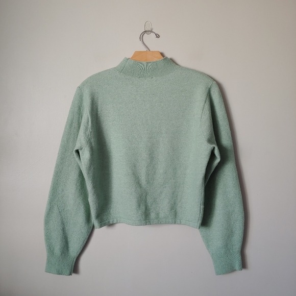 & Other Stories Mock Neck Twist Detail Knit Sweater Cropped Size M - Picture 8 of 16